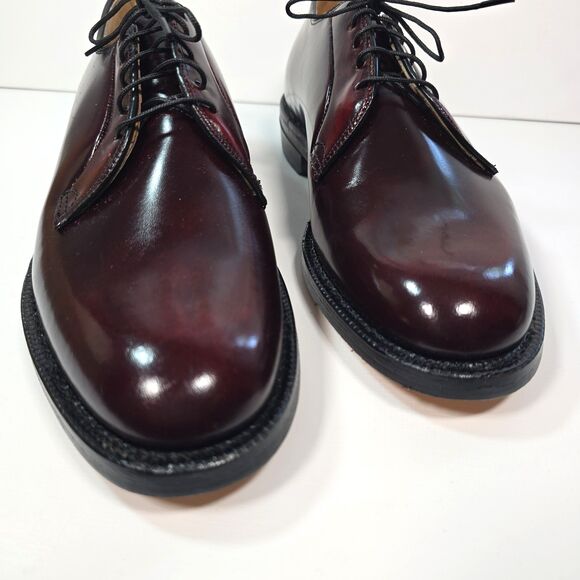 Johnston Murphy Men\'s 8.5 D Burgundy Leather Plain Toe Blucher Derby Dress Shoes main image 6